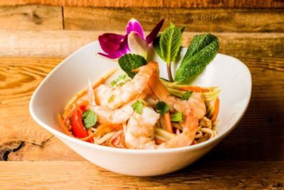 salade thai papaye crevettes